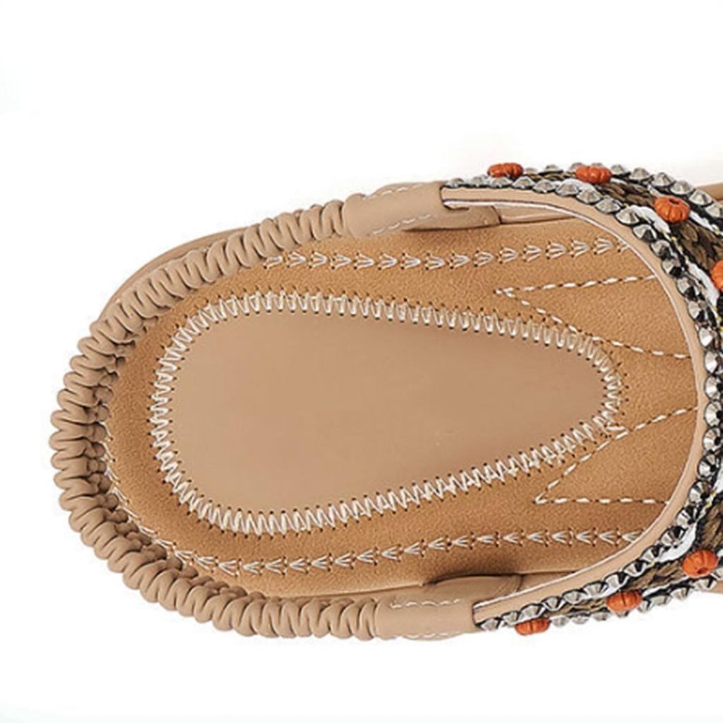 Boho Style Women'S Sandals With Arch Support Comfortable Sandal Womens Flip Flops Dressy Summer Walking Wedge Shoes For Daily