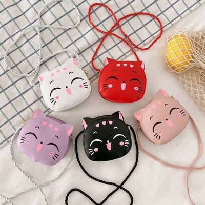 Bolsa mensageiro de desenho animado, gato fofo, moda infantil, bolsa de moedas, carteira, bolsa de mão, fofa, menino, menina, mini bolsa de ombro