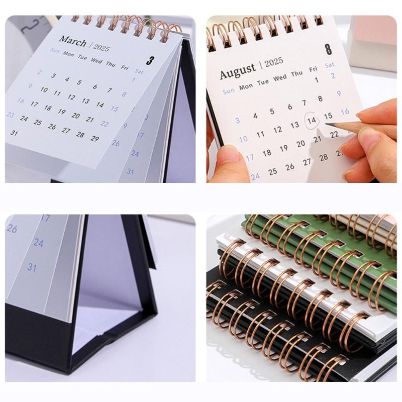 Desk Calendar 2024-2025 Office Desktop Calendar Planner from 07/2024 to 12/2025 Stand Up Desk Calendar 3x2.36x4.72inch