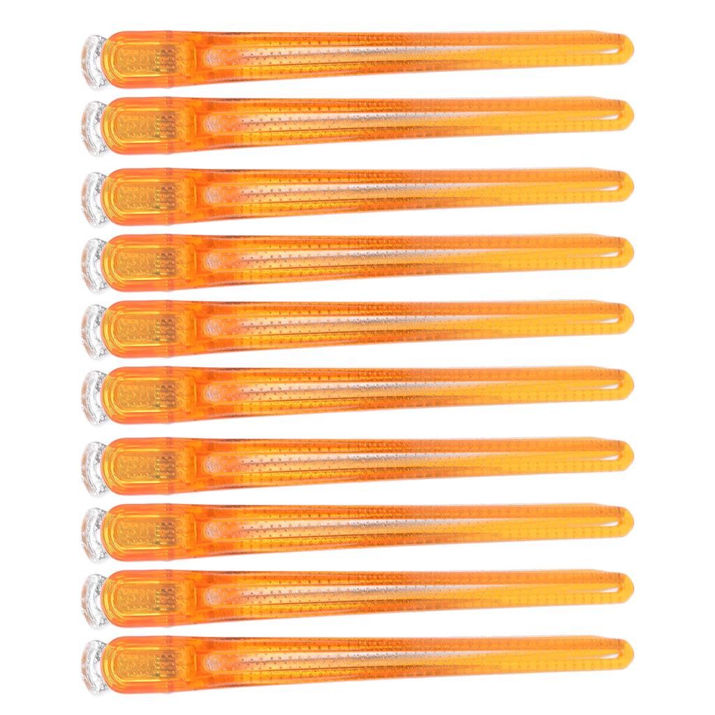 10pcs Salon NonSlip Styling Sectioning Clip Portable Duckbill Hair Clip Hairdressing Tool(Orange )
