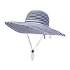 Foldable Summer Sun Hat Bow Sun Protection Cap Fashion Stripe Bucket Hat  Beach