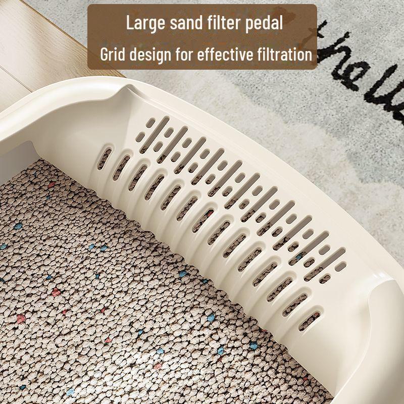 Exclusively Chosen Extra-Large Semi-Enclosed Cat Litter Box with Anti-Splash Feature