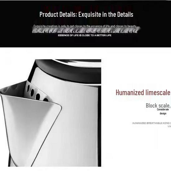 304 Stainless Steel Electric Kettle with Auto Shut-off & Keep Warm Feature