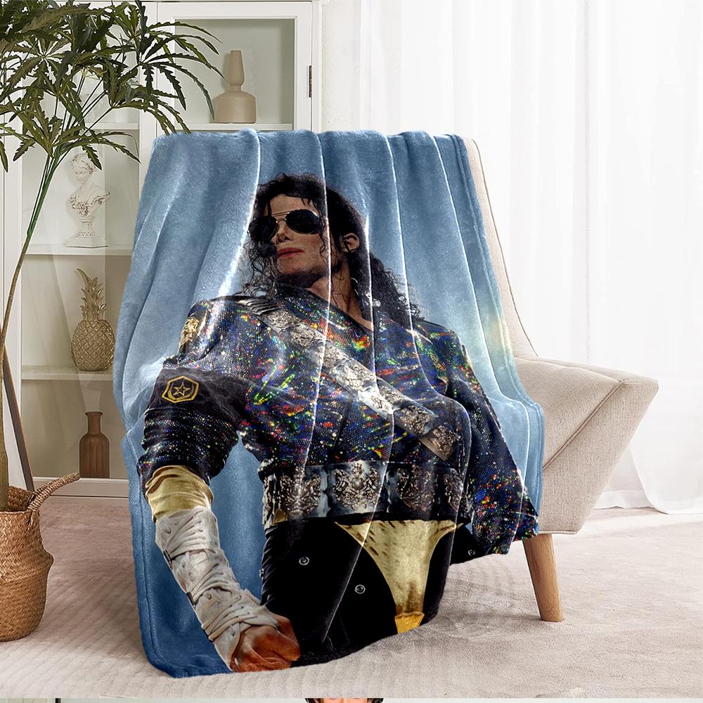 Michael Jackson Theme Printed Blanket - Perfect for Couch, Bed, Travel & Outdoor Use | Machine Washable, Cozy & Durable.