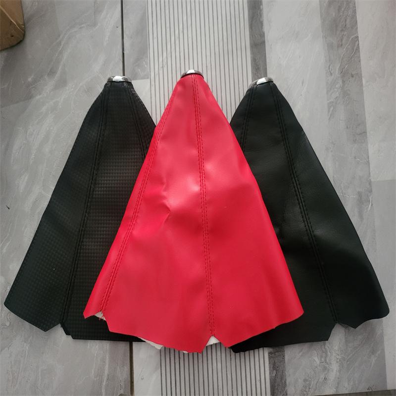 Car Shift Collar PU Leather Carbon Fiber Dust Cover Accessories, Shift Lever Knob, Shift Boot Dust Cover Gear Shift Collars