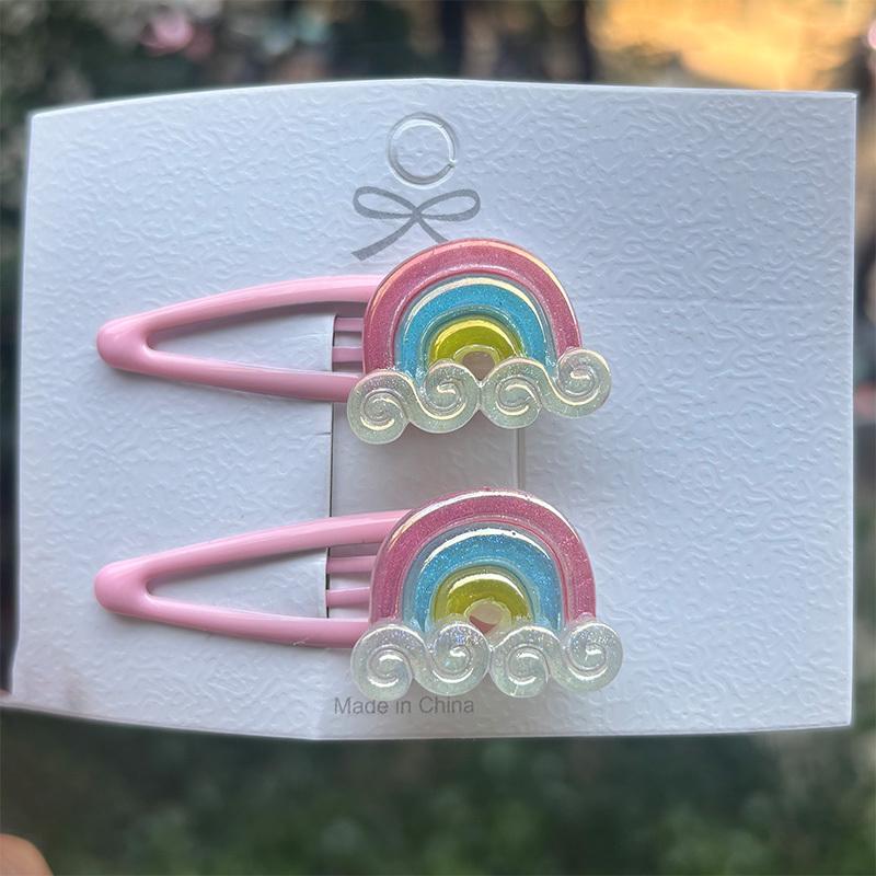 

2 шт. Заколки для волос в виде принцессы, заколки для волос для девочек, детские головные уборы, заколки-автоматы, милые аксессуары для волос для детей