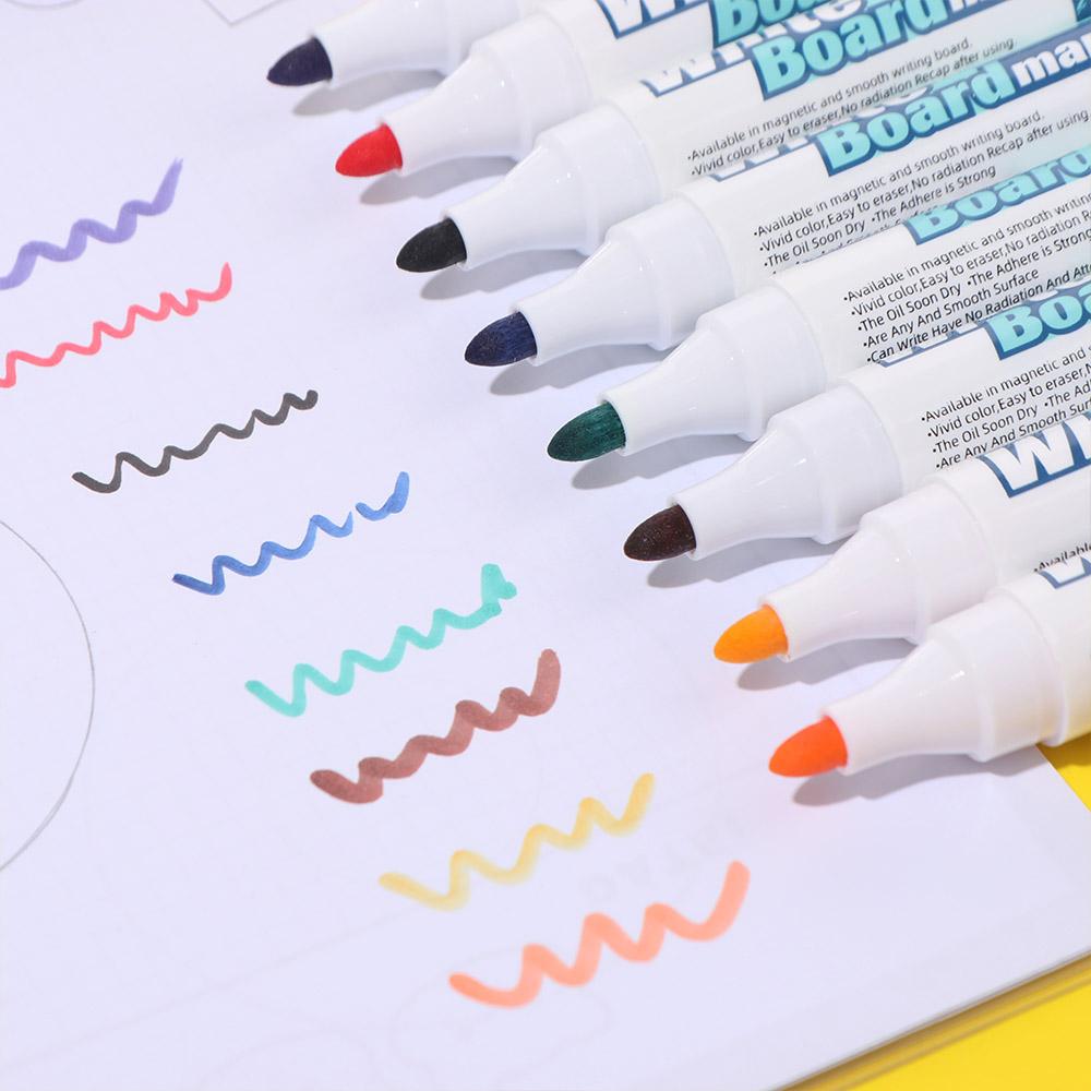 Colorful Drawing Markers 4/8 Colors Fine Point Markers Magnetic Whiteboard Markers Writing