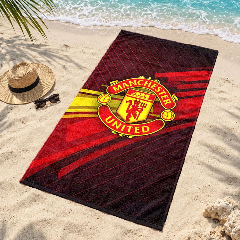FC Manchester Microfiber Beach Towel Quick Dry Sand Free Lightweight Beach Towels for Travel Swimming Camping