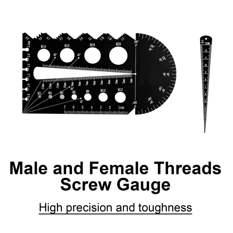 Metric and Imperials Metal Thread Pitches MultiGauges AluminumAlloy Thread & Pitches Identification Gauges Tool