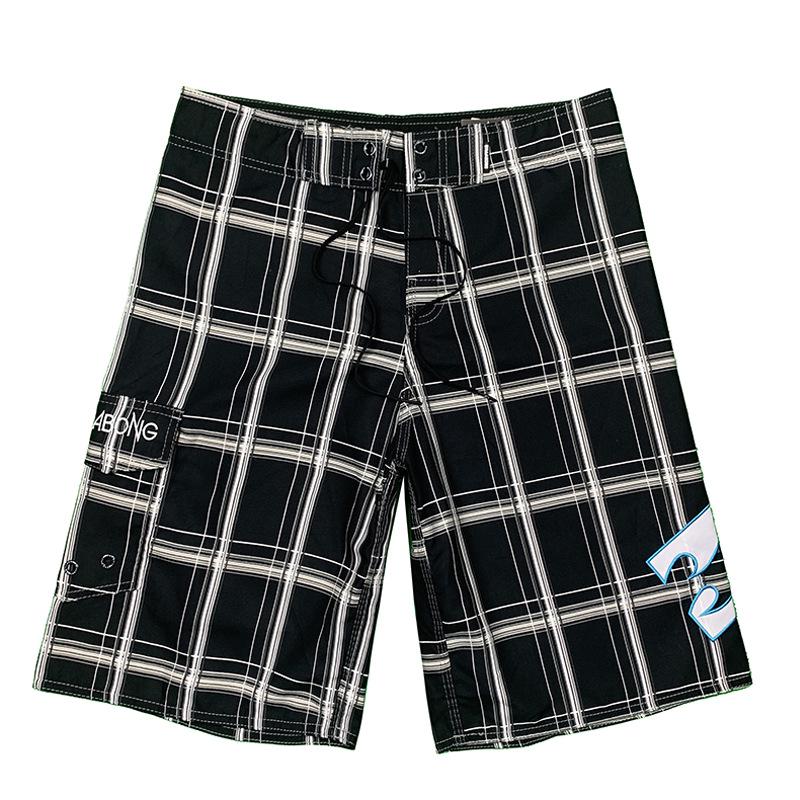 Billabong Men's Quick-Dry Plaid Black Surfing Shorts (2023)