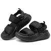 Skechers Fashionable Comfortable Simple Versatile One-Strap Sandals Women Sandals Black 141510-BBK