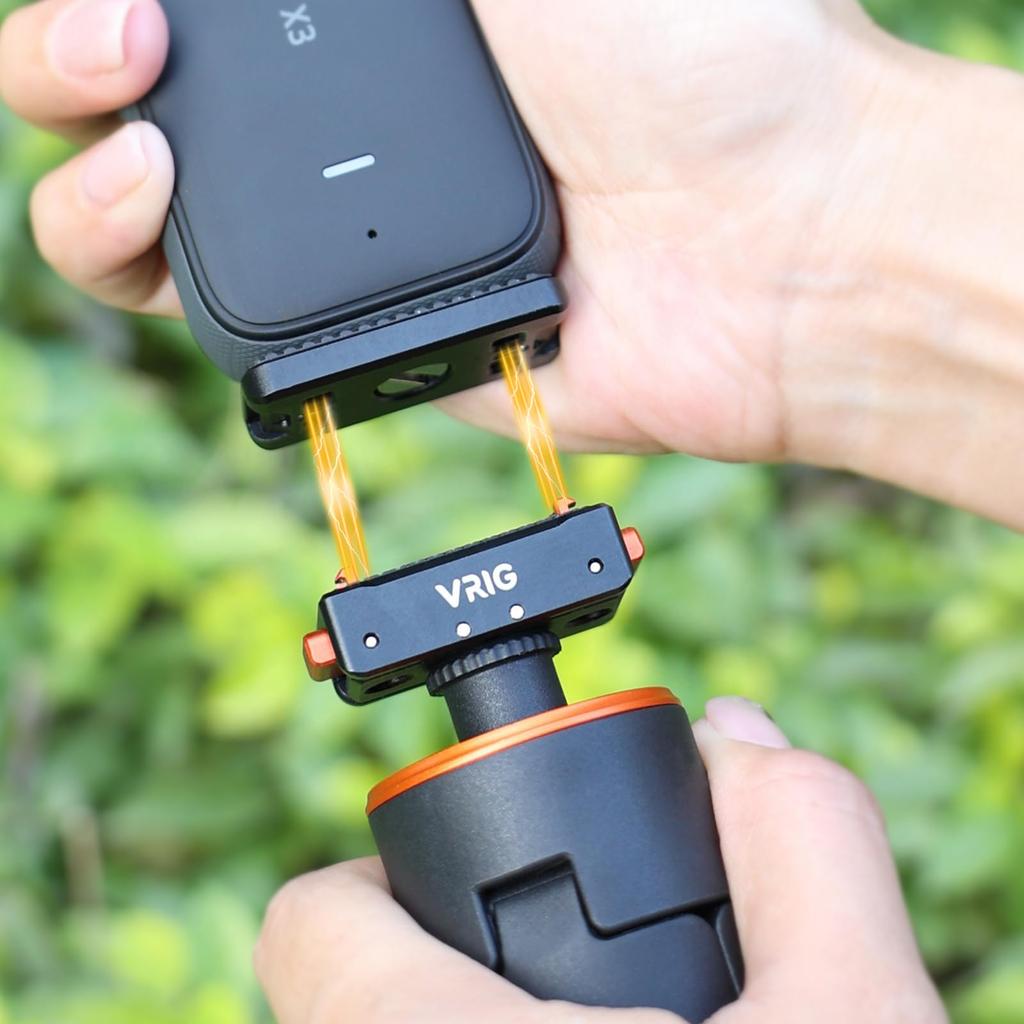 VRIG Quick Release Mount Compatible with Insta360 Ace Pro2 Magnetic Mount Metal Connection Adapter Quick Release Compatible with Ace X4 X3 RS 360