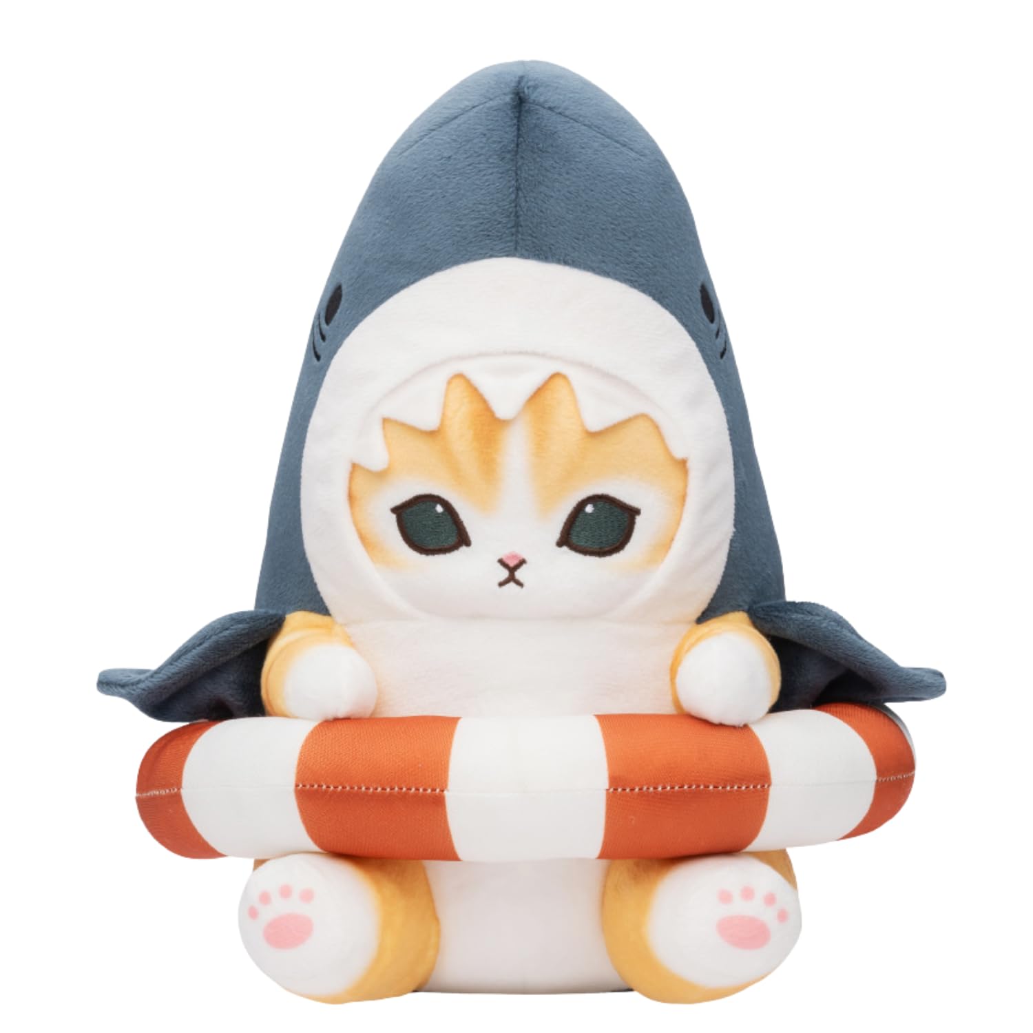 

Плюшевая игрушка Большой Кот-Акула и Кот-Косатка Мяу - Наслаждайтесь с плавательным кругом - 2 вида, прибл.. 28см (Акула Мяу)