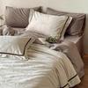 100S Long-Staple Cotton Luxury Jacquard Four-Piece Bedding Set with Wide-Edge Craftsmanship