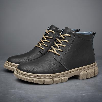 Marke Herrenstiefel Echtes Leder Luxusleder Stiefeletten Herren Mit Plüsch Warm Winter Herren Outdoor Sneaker Herrengröße 37-47