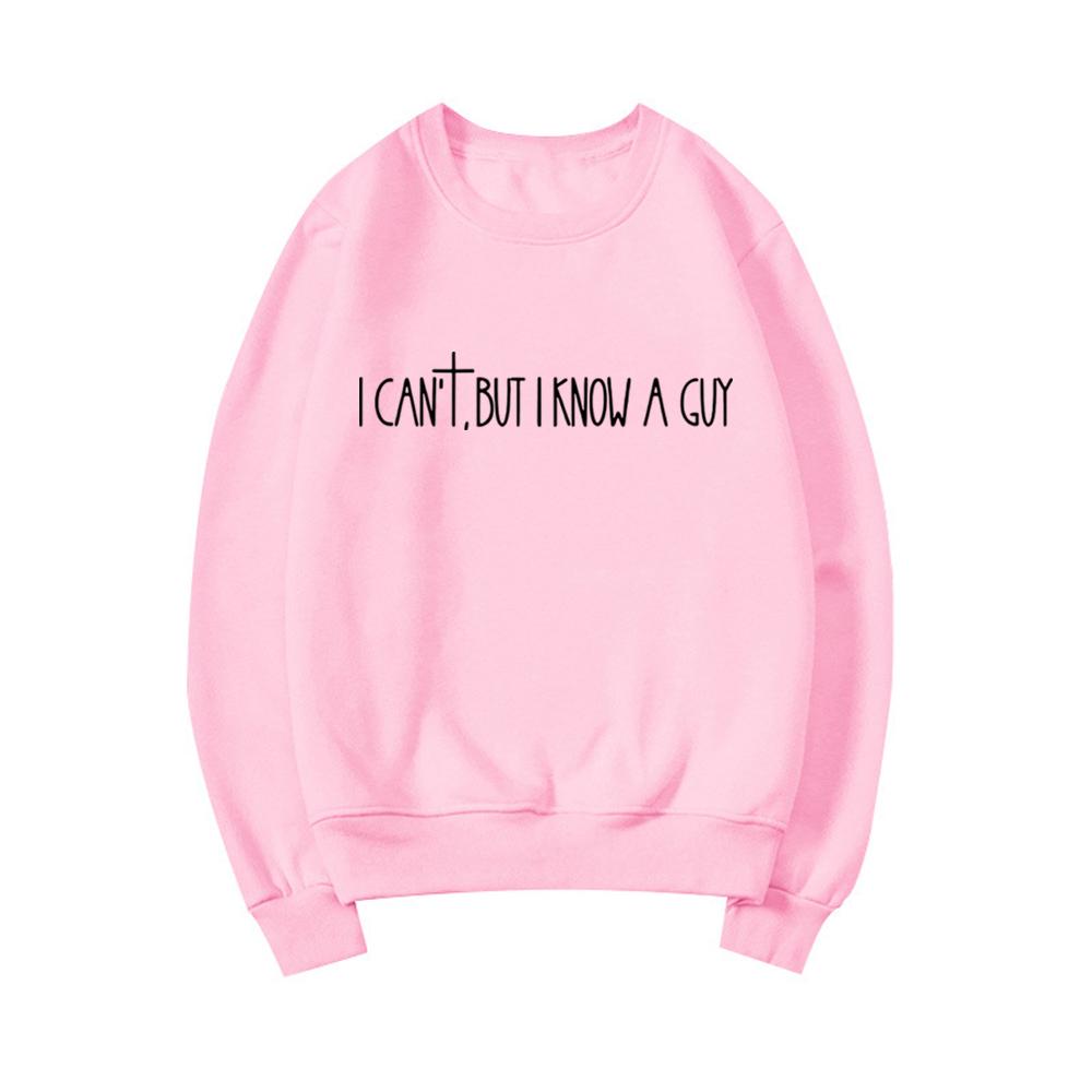 Ich kann es nicht, aber ich kenne einen Typen Glaubensbasiertes Shirt Jesus-Liebhaber Sweatshirt Christliches religiöses Damen-Outfit Bibelvers Glaube Kreuz Geschenk