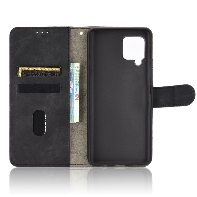 For Samsung Galaxy A42 5G Solid Color Skin Feel Magnetic Buckle Horizontal Flip Calf Texture PU Leather Case with Holder & Card Slots & Wallet(Brown)