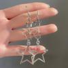 Handmade Silver Star Pendant Earrings