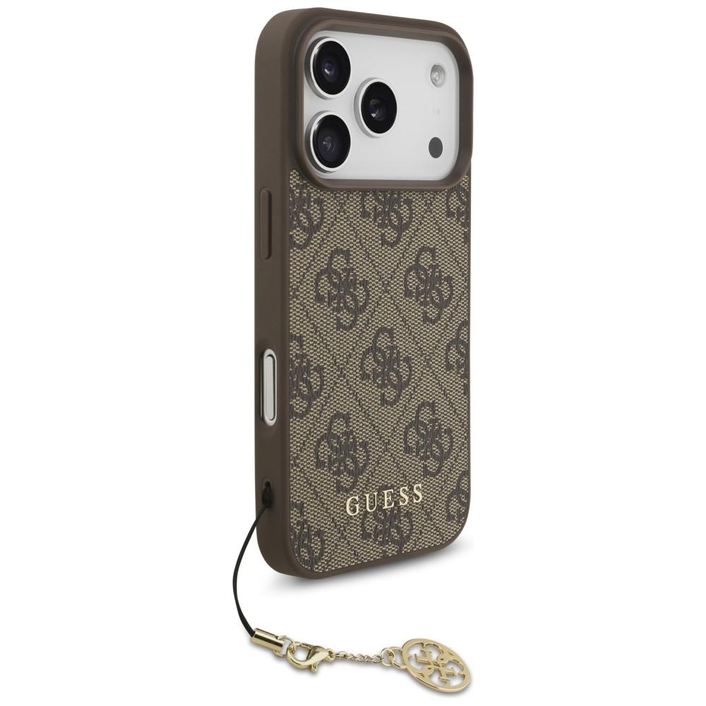 Guess 4G Charms Collection MagSafe case for iPhone 17 Pro brown