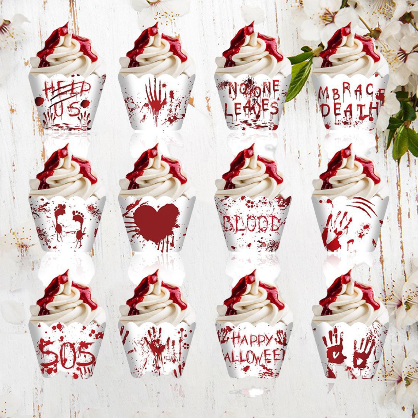 

12 Pack Cupcake Liners for Halloween Events And Baking Style B