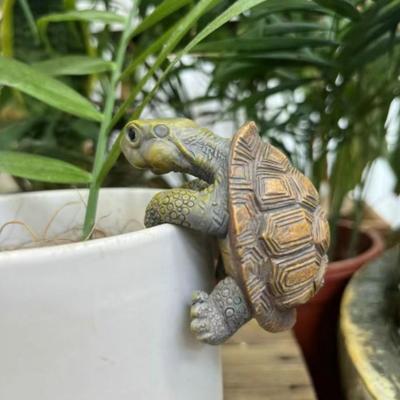 1/2 Stück Simulierte Schildkröte Harz Topfpflanzen Ornament Außengarten Hof Pool Dekoration Chinesische Feng Shui Dekoration