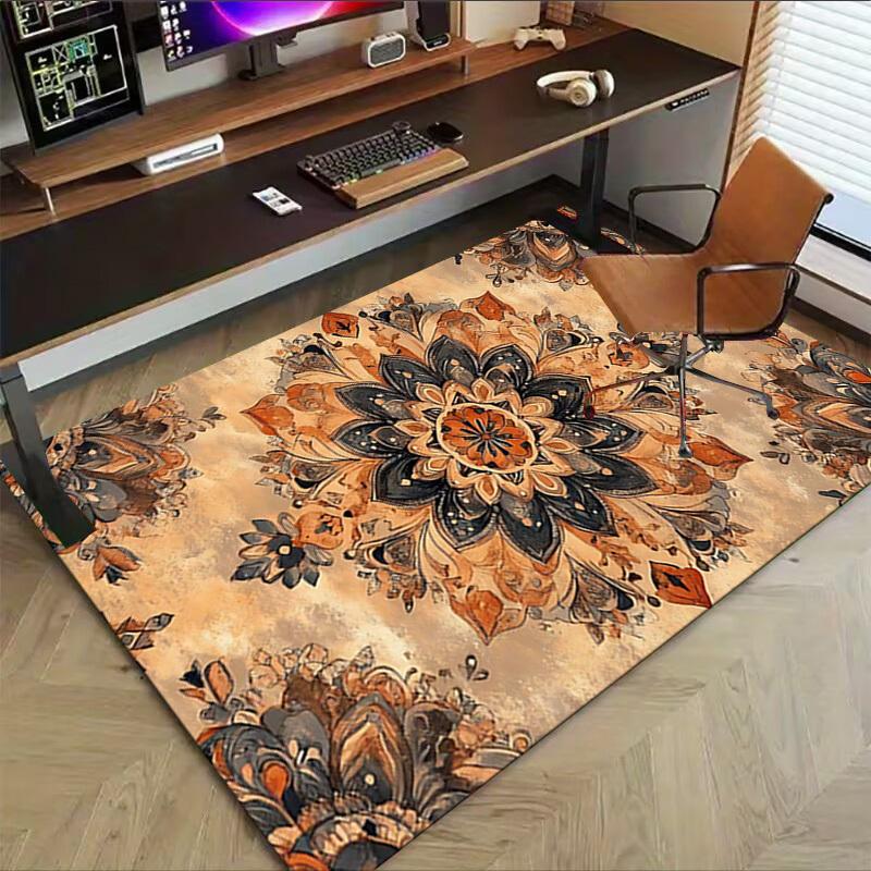1PC Floral Pattern Extra Large Non Slip Floor carpet, Office, family, Studio Large Area Rug Indoor Rugs, Bold Statement Piece