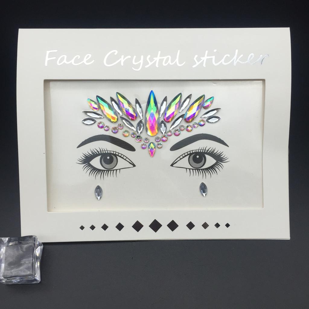 Crystal Tattoo Sticker Glitter Eyeliner Eyebrow Makeup Face Eyes Diamond Temporary Tattoo Rock Rhinestone 3D Eyeliner Stickers