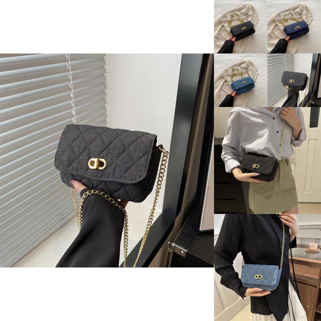 Trendige Damen-Kleinquadrat-Kettentasche für Frühling und Sommer Stilvolle Lässige Schulter-Crossbody-Handtasche