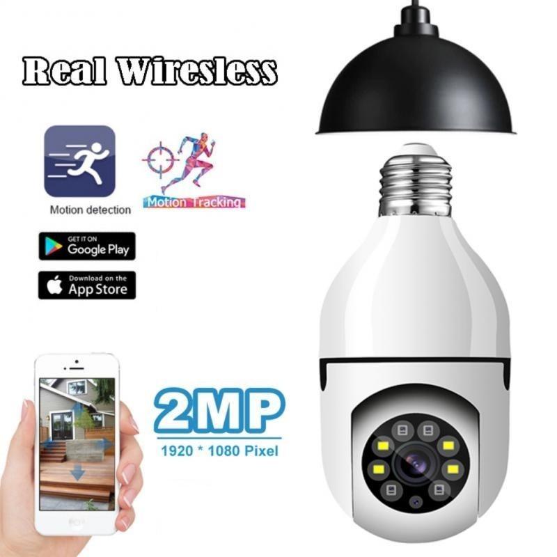 200W 2.4G 5G E27 Kamera panoramiczna 1080P Home Security Cctv Camera WiFi Night Vision Kamera internetowa Obsługa dwukierunkowa