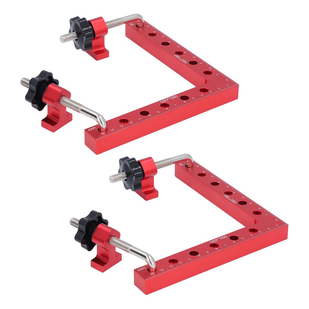2 Set 160 X 160mm Clamping Squares Aluminum Alloy 90 Degree Corner Clamp Set Metric and Imperial Sca