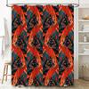 Luxury Bathroom Shower Curtain Set with Leaf Pattern Decorative Waterproof Fabric for Home Bathrooms Red Blue Green Colorful Pri