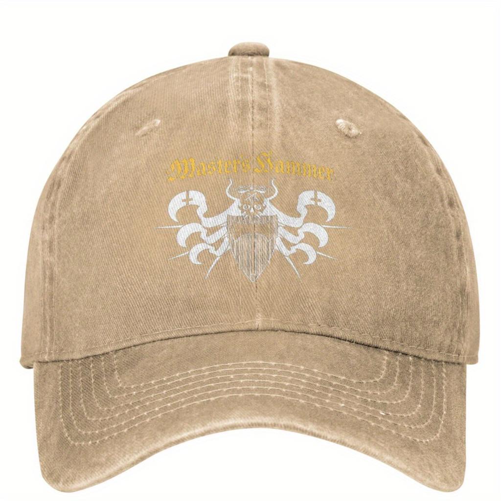 NEW Masters Hammer Ritual Black Metal Baseball Cap YK Hip Hop Dad Hat with Intricate Graphic Design Lightweight Breathable