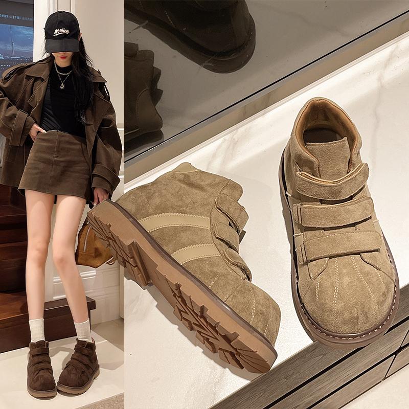 Platform Women's Ankle Boots Flats Designer Shoes Winter 2025 Fad Chelsea Boots New Walking Goth Leather Motorcycle Mujer Botas