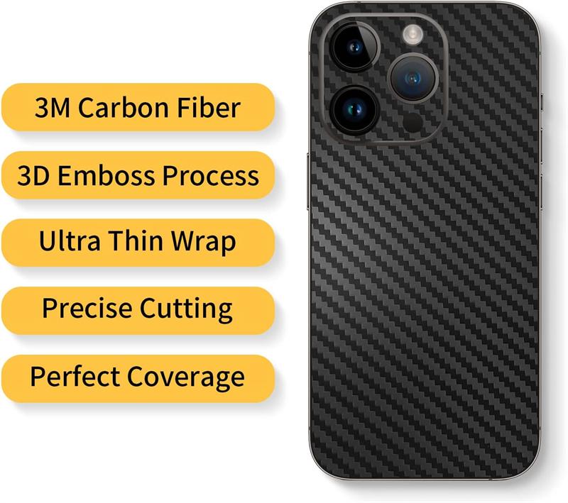 Tear Down Carbon Fiber Skin Case for IPhone 16 15 14 13 Pro Max Plus 16Pro 15Pro Back Protector Cover Wrap Change Color Sticker
