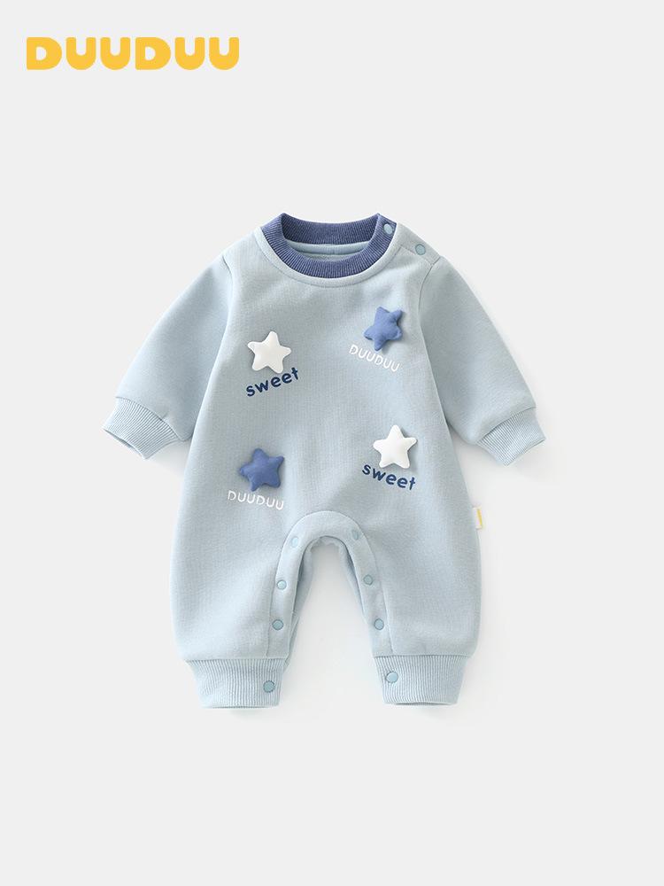 DUUDUU Unisex Baby Jumpsuit 2025: Newborn Long-Sleeve Romper for Autumn/Winter