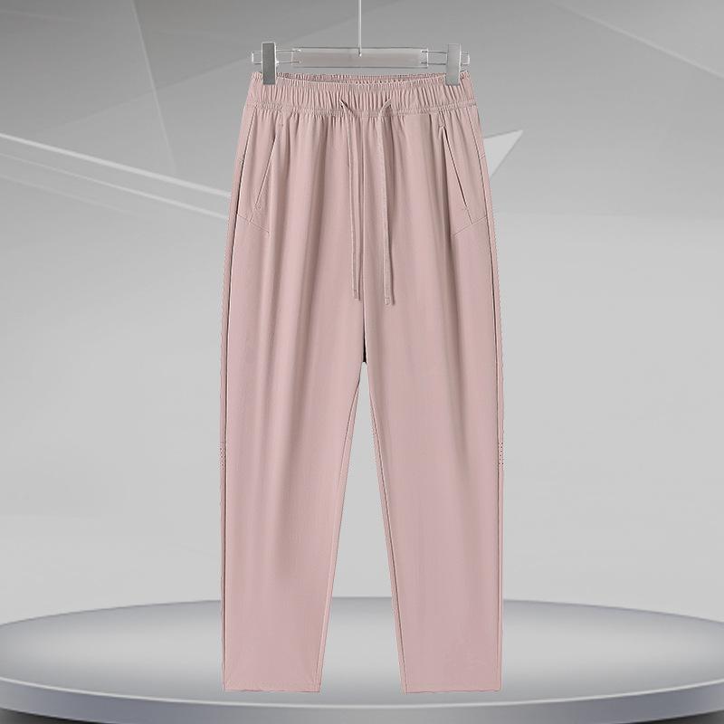 Quick Drying Casual Pants Men's Lightweight Ice Silk Pants Men's Summer Breathable Loose Men's Pants Straight Leg Oversized Pants Men