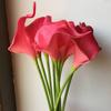 5PCS White PU Fake Flower Artificial Calla Lily for Home Decor Wedding Bridal Bouquet Home Table Flower Bouquet Decor 36CM