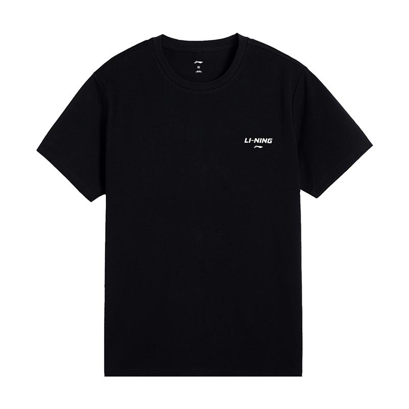 

Li-Ning Versatile Loose Fit Cotton Comfortable Sports Short Sleeve T-Shirt Men Tops Black AHSW879-1 S