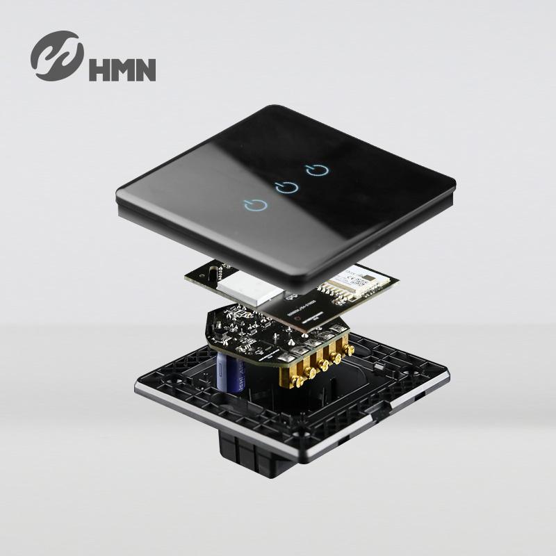 3 Gang Toughened Glass Frame for Version Smart WiFi 10A Touch Wall Switch for Smart Home