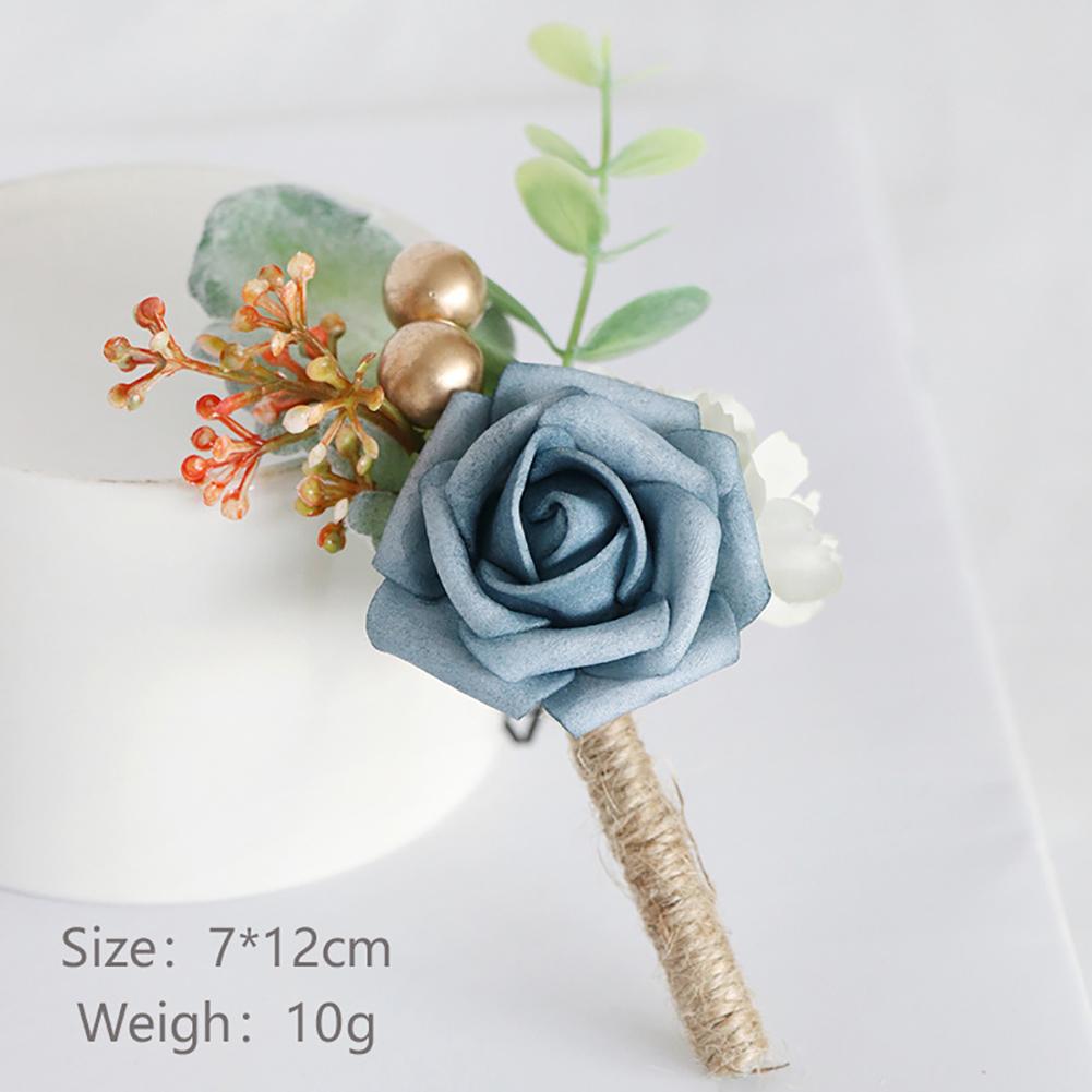 Artificial Corsage Simulation Flowers Wedding Supplies For Grooms Bridal Groomsmen Bridesmaids