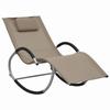 Chaise Longue - vidaXL - 47790 - Taupe - Powder-coated Steel - Weather-resistant