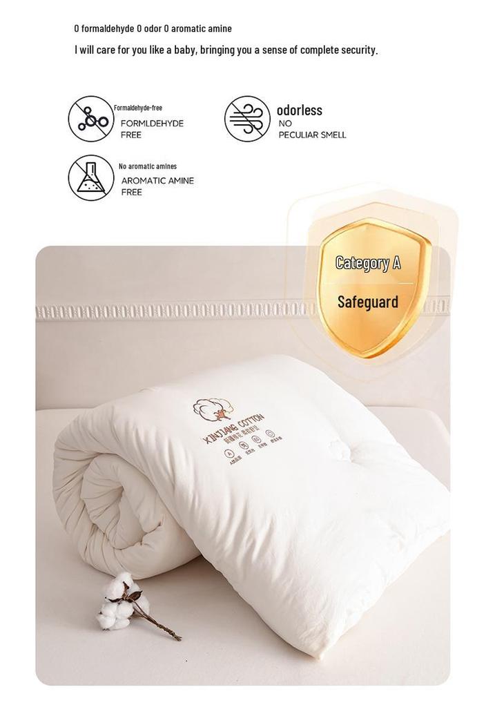 Four Seasons Quilt: Class A Long-Staple Xinjiang Cotton, Thick and Warm for Winter, Ideal for Dormitories, Spring, and Autumn.