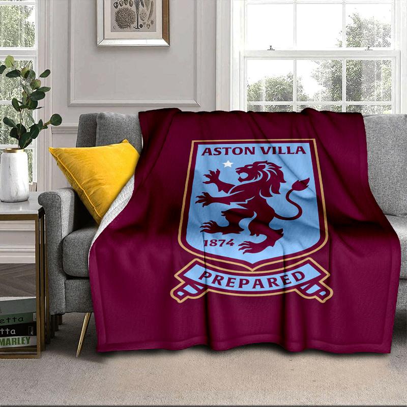 Football Club Emblem Lion Blanket Flannel Blanket for Bed, Sofa, Camping, Hiking, Picnic Essentials, Gift for Family Fan Gifts