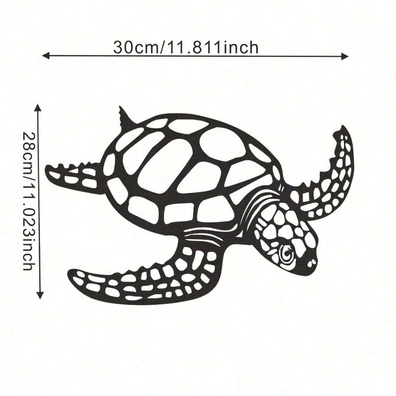

Metal Sea Turtle Wall Decor - Coastal Nautical Hollow Art for Living Room, Bedroom, Bathroom, Boho Hanging Ornament, Housewarming Gift, Holiday Decor TY31202-0 різнокольоровий