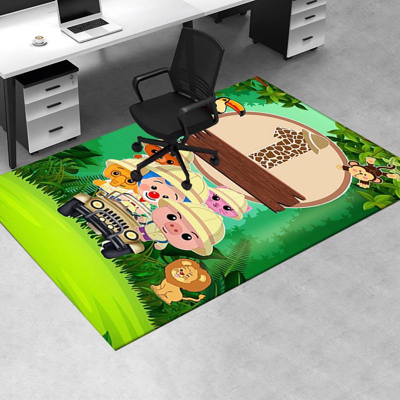 1pc Jungle Adventure,Safari Friends,Plim Plim Office Carpet Soft Polyester Non Slip Machine Washable