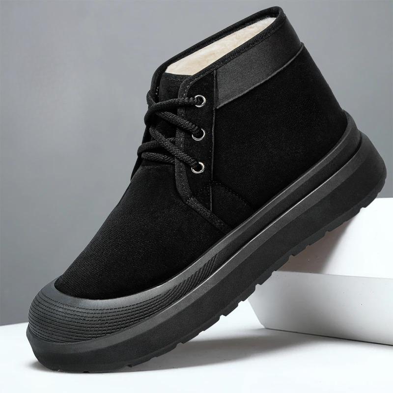 Men's Insulated Thick Cotton Boots, High-top Snow Boots, Outdoor Shoes, Cotton Shoes