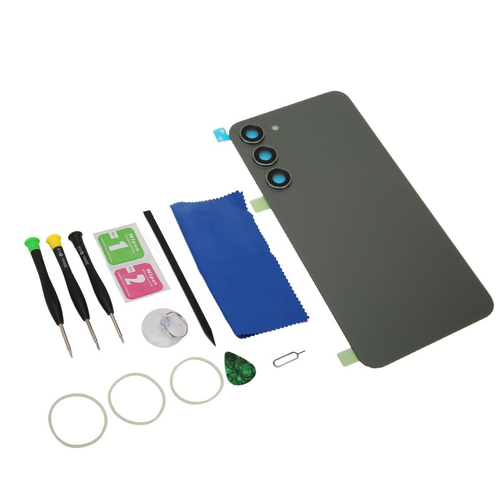 Back Glass Cover with with Pre Installed Camera Lens Professional Repair Tool Kit for Samsung Galaxy S23 Plus