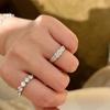 Curled grass pattern antique rings for women retro fashion high-end sense simple and unique inlaid diamonds ring jewelry