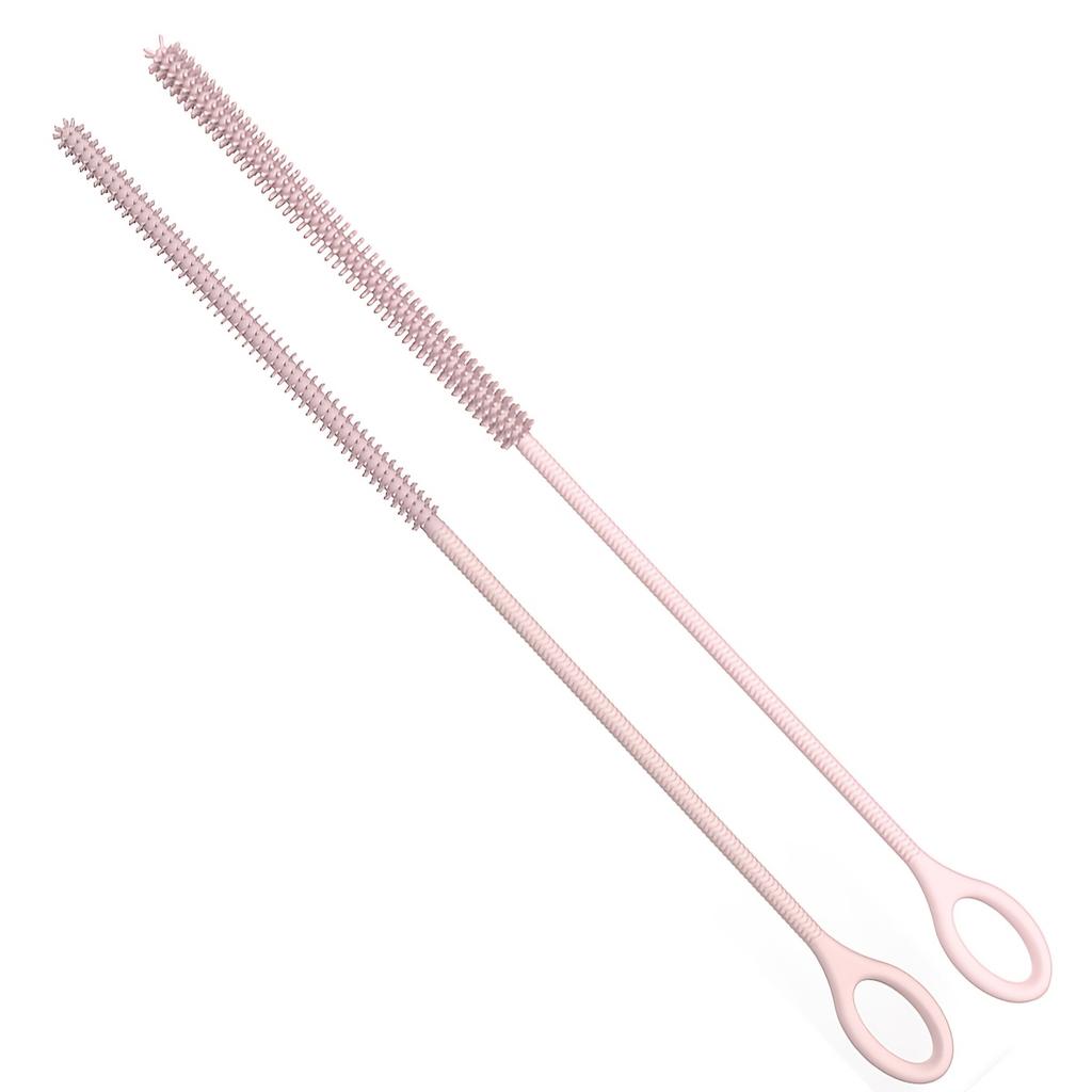 Spazzolino Sottile in Silicone per Cannucce, Testa Lunga Flessibile per Cannucce di Bottiglie e Tubi Stretti, Accessorio Durevole per la Pulizia Domestica per Alimenti