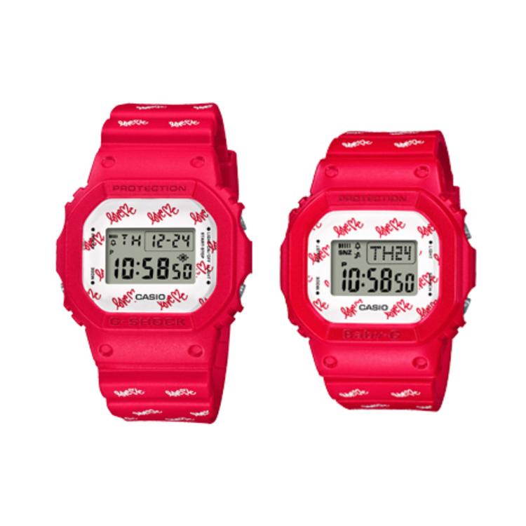 CASIO Unisex Pair Table Series White Watch LOV-20B-4PR-person Red Case